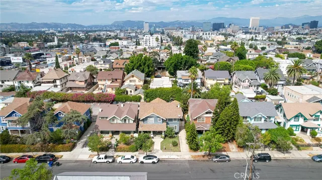 an aerial view of multiple house