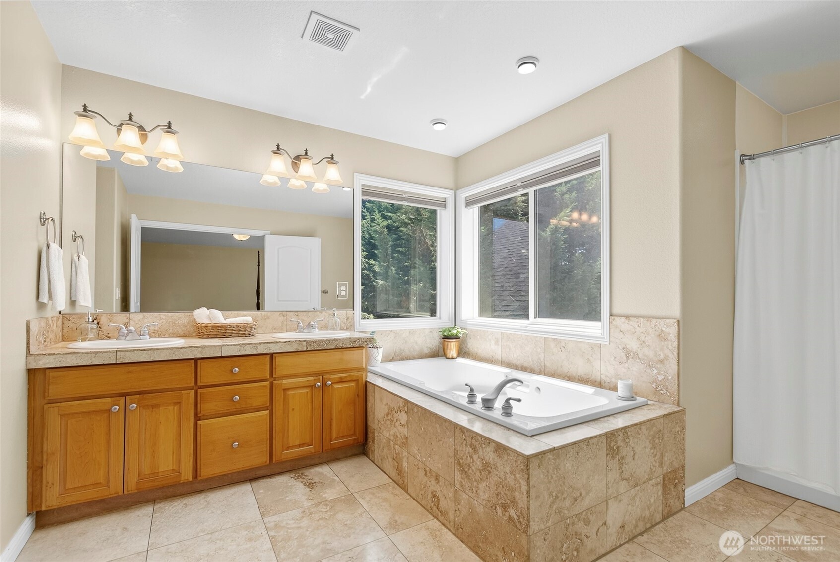 16715 Northeast 5th Street Vancouver, WA 98684 - Photo 16 of 34 a bathroom with a sink and a mirror