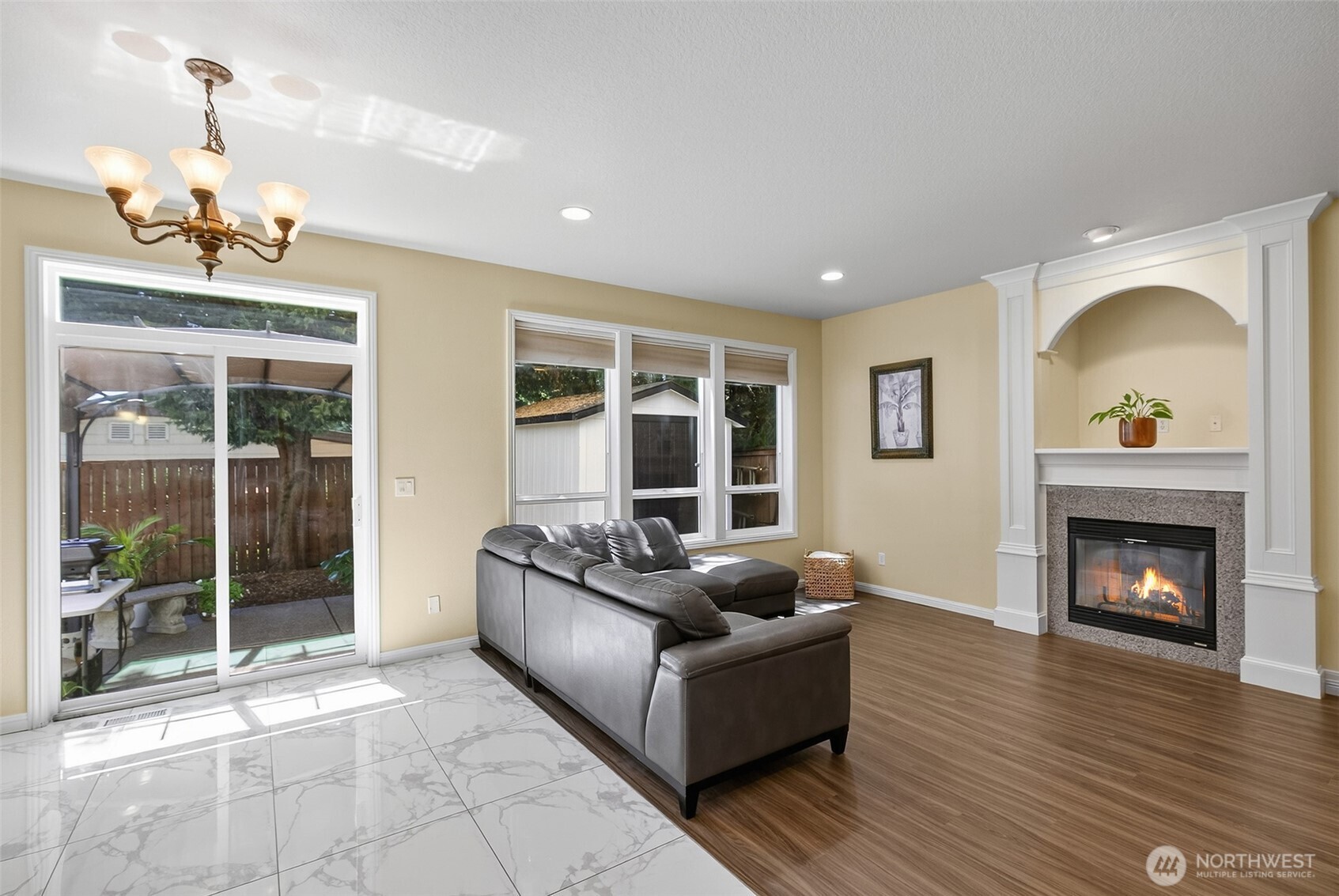 16715 Northeast 5th Street Vancouver, WA 98684 - Photo 8 of 34 a living room with furniture and a fireplace