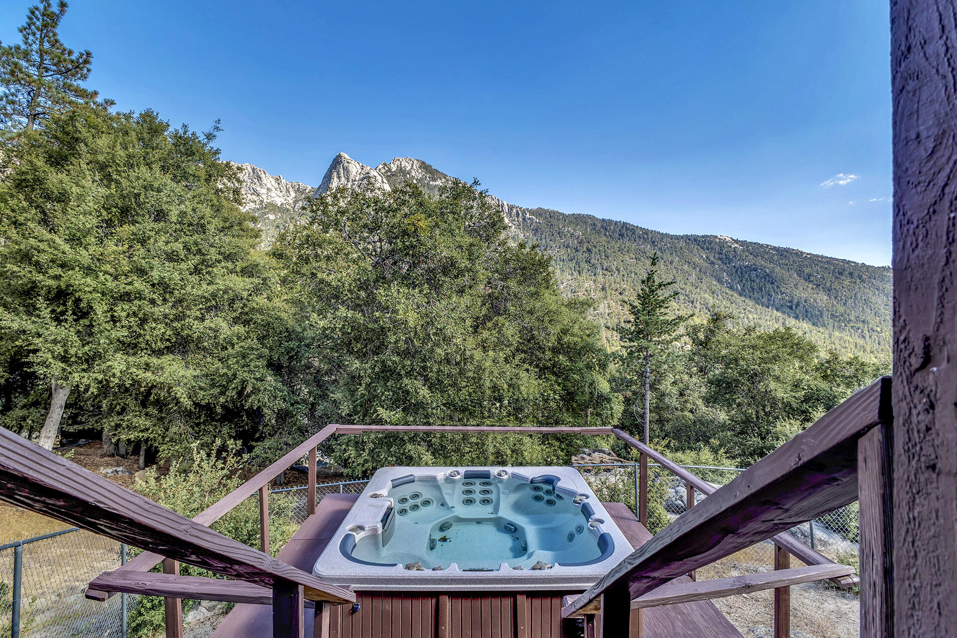 24740 Pioneer Road Idyllwild, CA 92549 - Photo 47 of 59 a view of a balcony with furniture