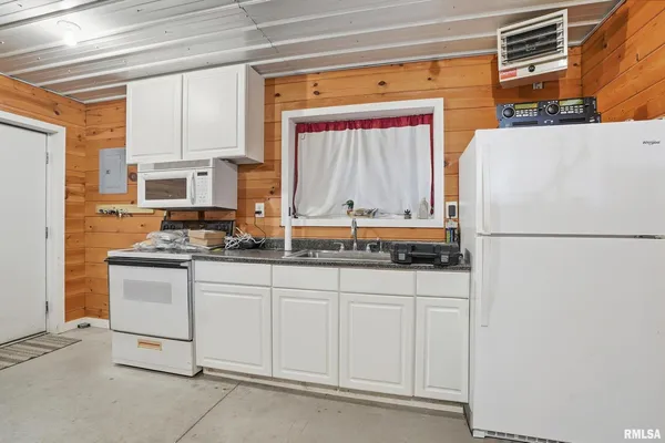 a view of ocean with a terrace