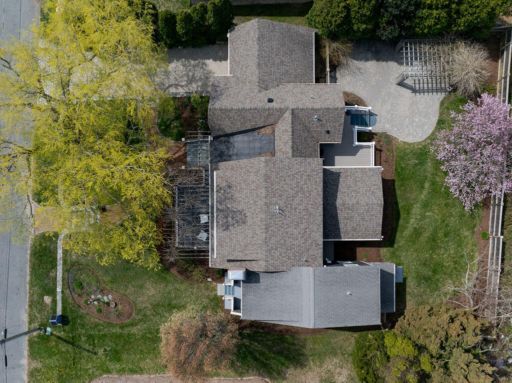 39 Bay Shore Road Hyannis, MA 02601 - Photo 54 of 63 an aerial view of residential house with outdoor space and swimming pool