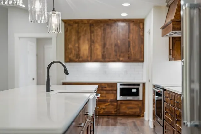 a close view of sink and tap