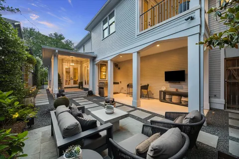 a outdoor space with furniture