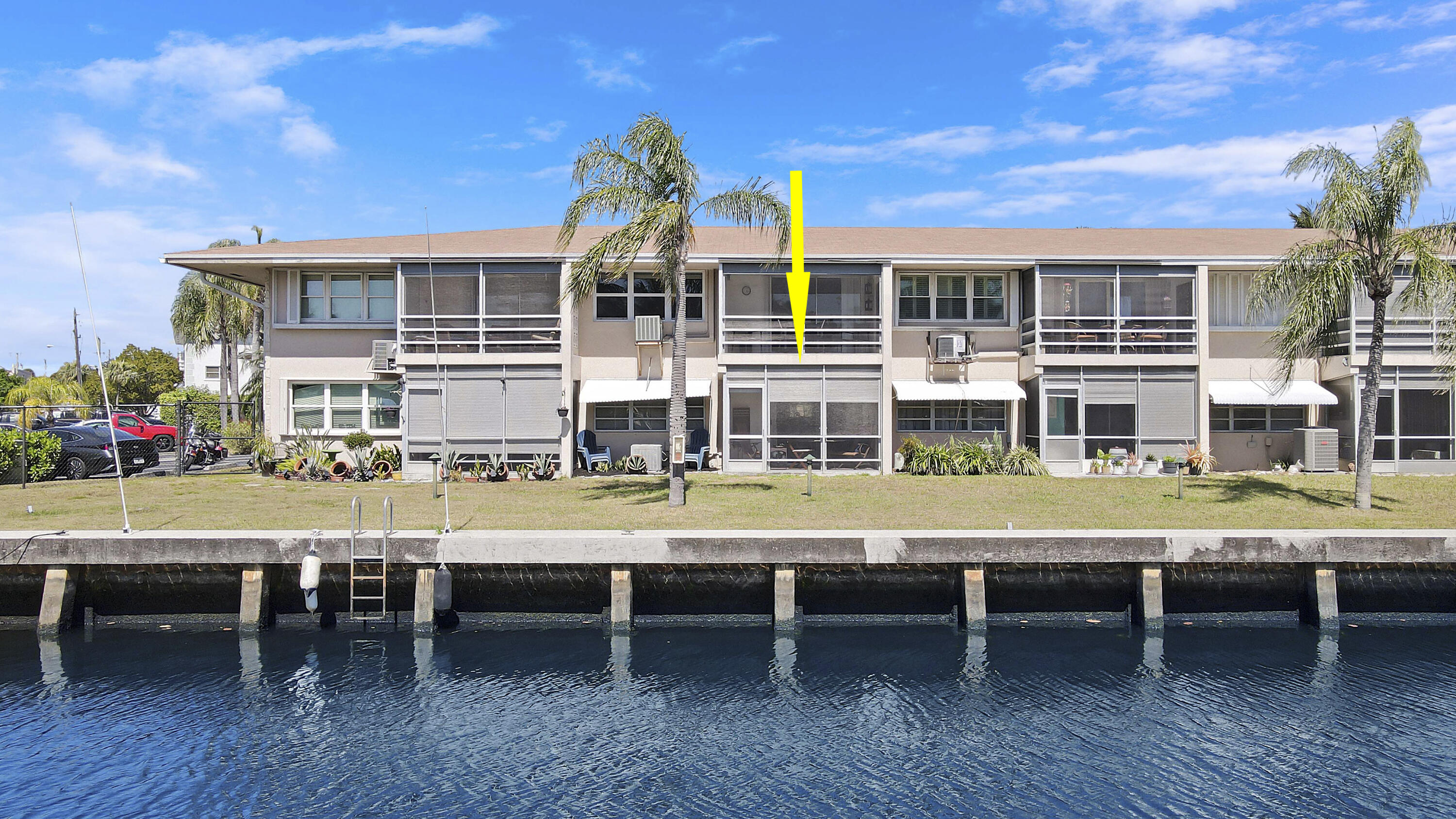 a view of pool with outdoor seating