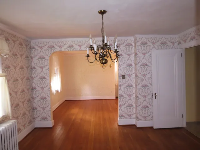 an empty room with a window