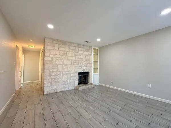 an empty room with a window