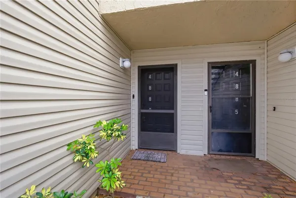 a view of a entryway door front of house
