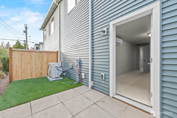 a view of a brick house with a window