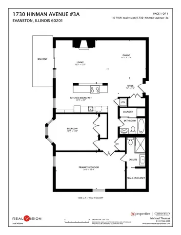 $575,000 | 1730 Hinman Avenue, Unit 3A, Evanston, IL 60201