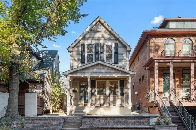 a front view of a house