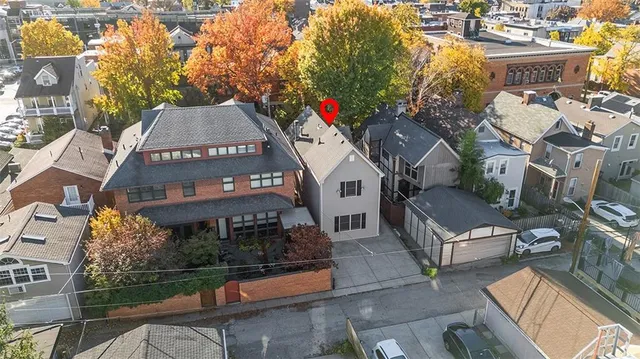 a front view of a house with a garage