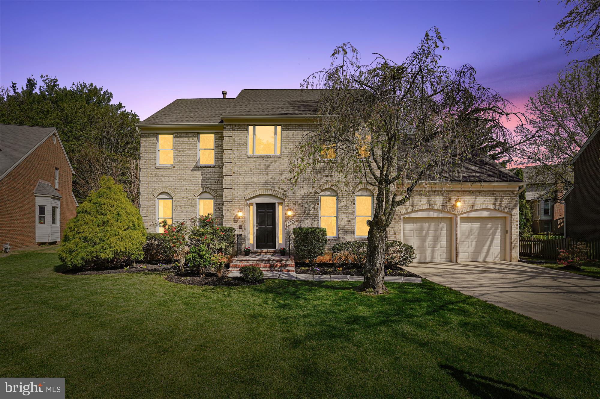 Well manicured yard.