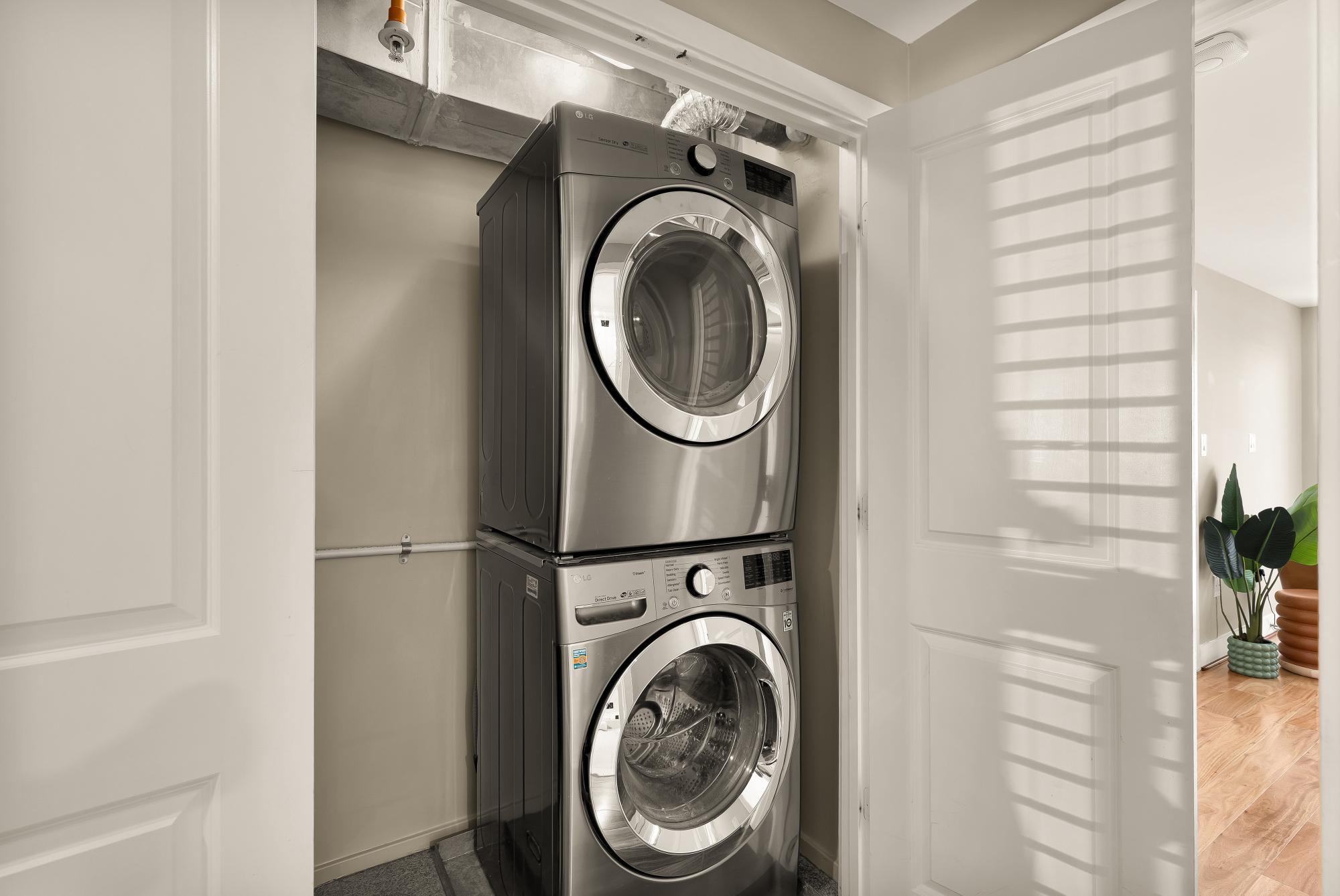 2434 Ontario Road Northwest, Unit 1 Washington, DC 20009 - Photo 18 of 20 Generous Laundry Closet