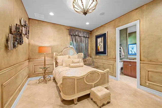 a room with furniture