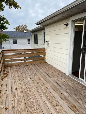 a view of a terrace with sky view