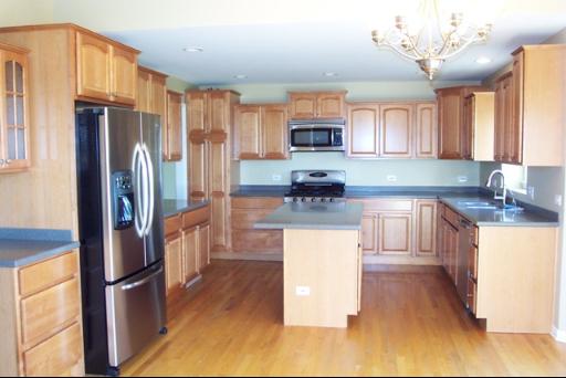 8311 Eagle Ridge Spring Grove, IL 60081 - Photo 7 of 16 a kitchen with stainless steel appliances kitchen island granite countertop a refrigerator a stove top oven a sink and dishwasher