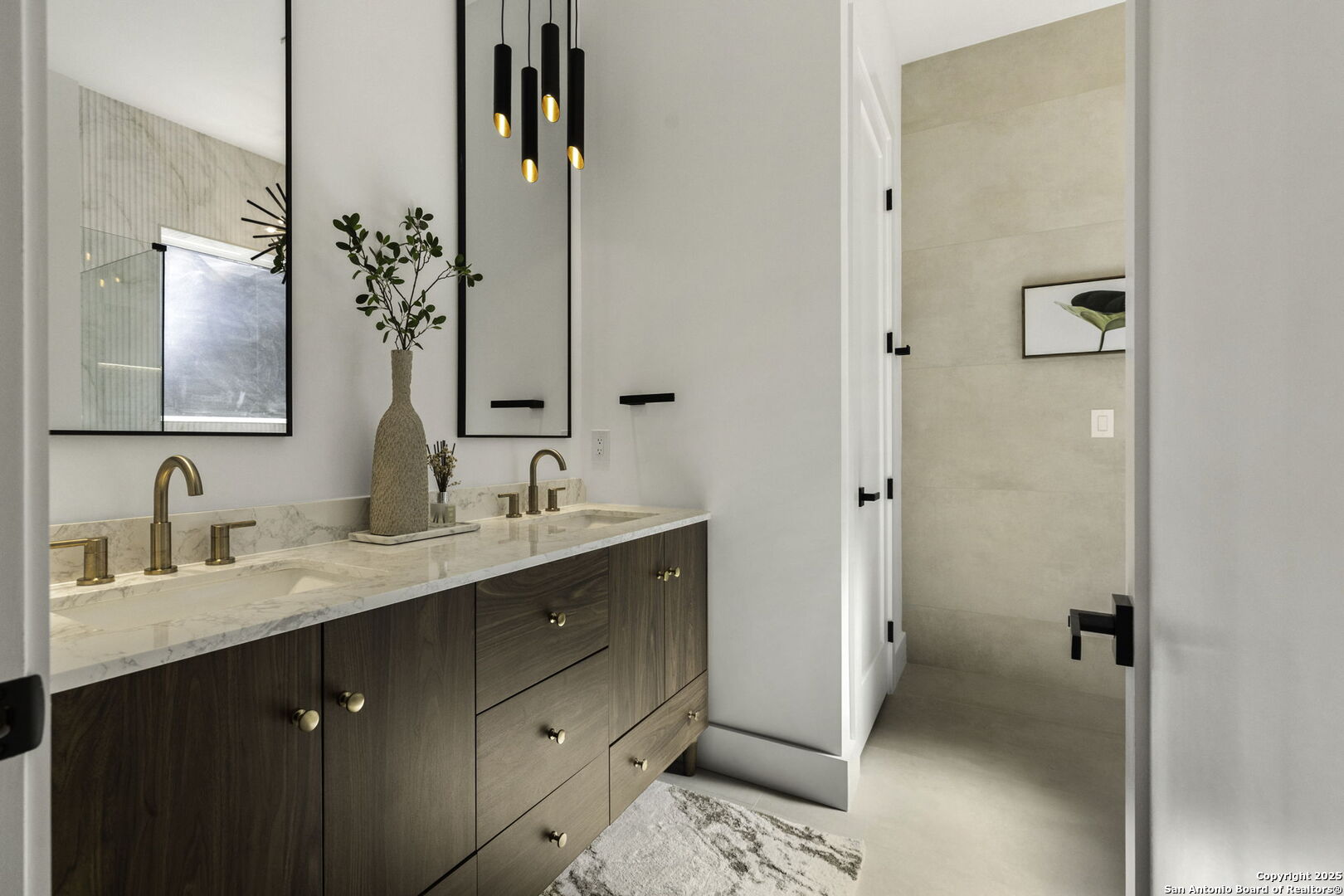 120 River View Boerne, TX 78006 - Photo 27 of 42 a bathroom with a double vanity sink and mirror