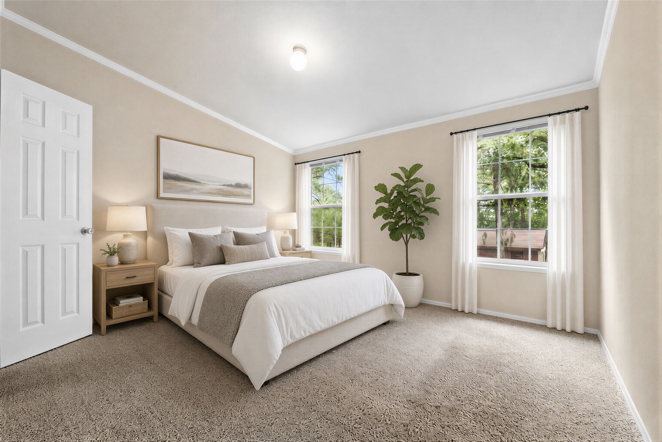 1024 Sand Hills Road Red Rock, TX 78662 - Photo 20 of 40 Virtually staged - Bedroom #4 featuring high ceilings and abundant natural light.