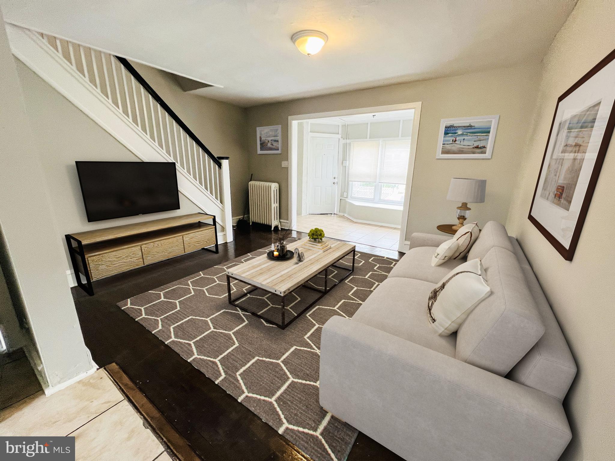521 Millbank Road Upper Darby, PA 19082 - Photo 3 of 20 Living room and porch