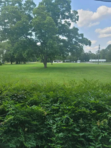 a view of outdoor space with deck and yard