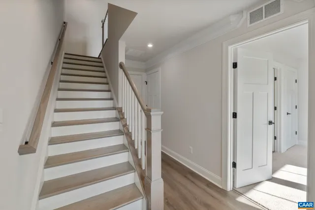 a view of an entryway with staircase