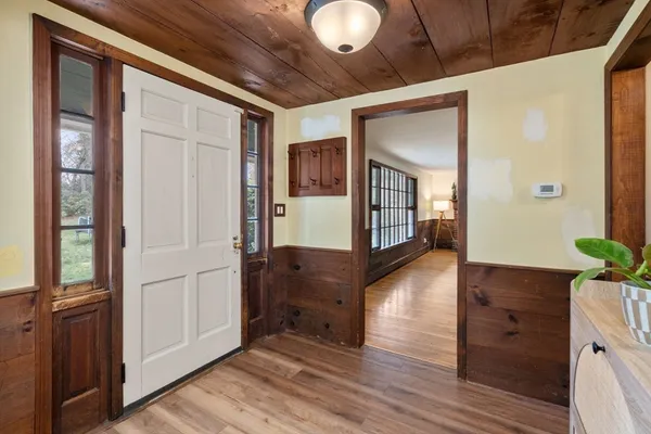 a view interior of the house and wooden floor
