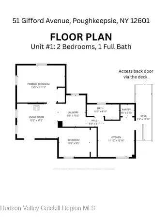 $2,200 | 51 Gifford Avenue, Unit 1, Poughkeepsie, NY 12601