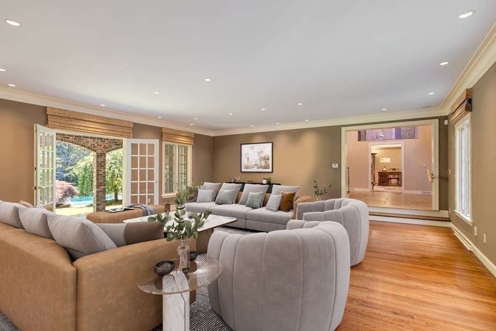 25 Bullard Road Weston, MA 02493 - Photo 6 of 31 a living room with furniture and a large window