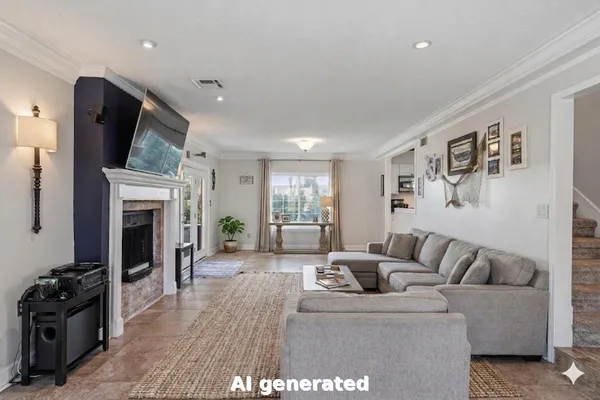 a bathroom with a granite countertop toilet sink and mirror