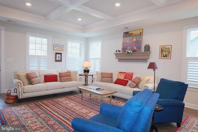 a living room with furniture and a couch