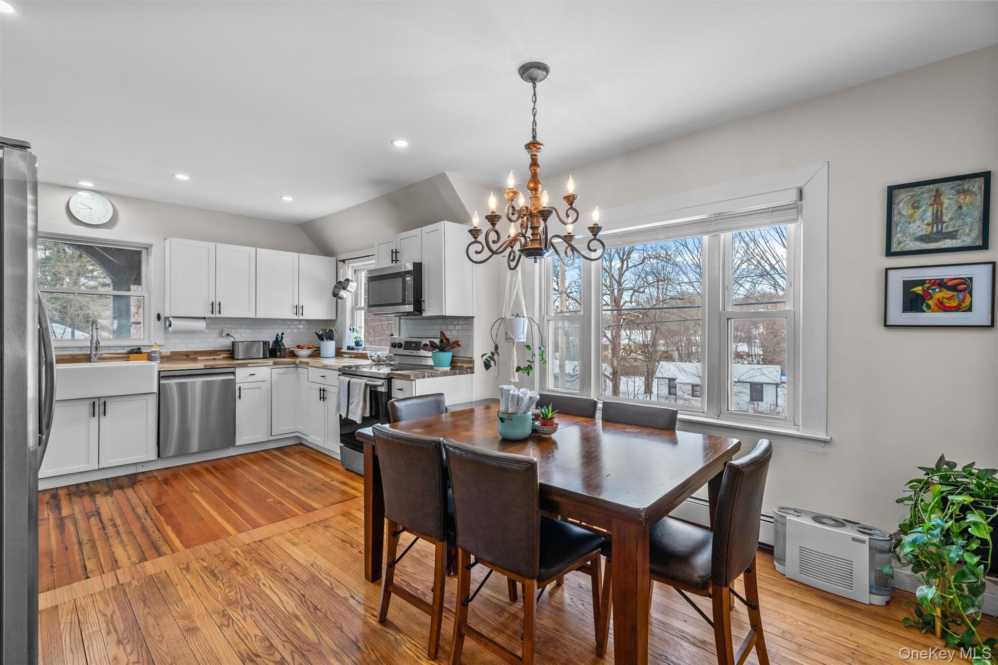 38 Post Hill Road Mountain Dale, NY 12763 - Photo 10 of 27 Dining space with a chandelier and light wood-type flooring