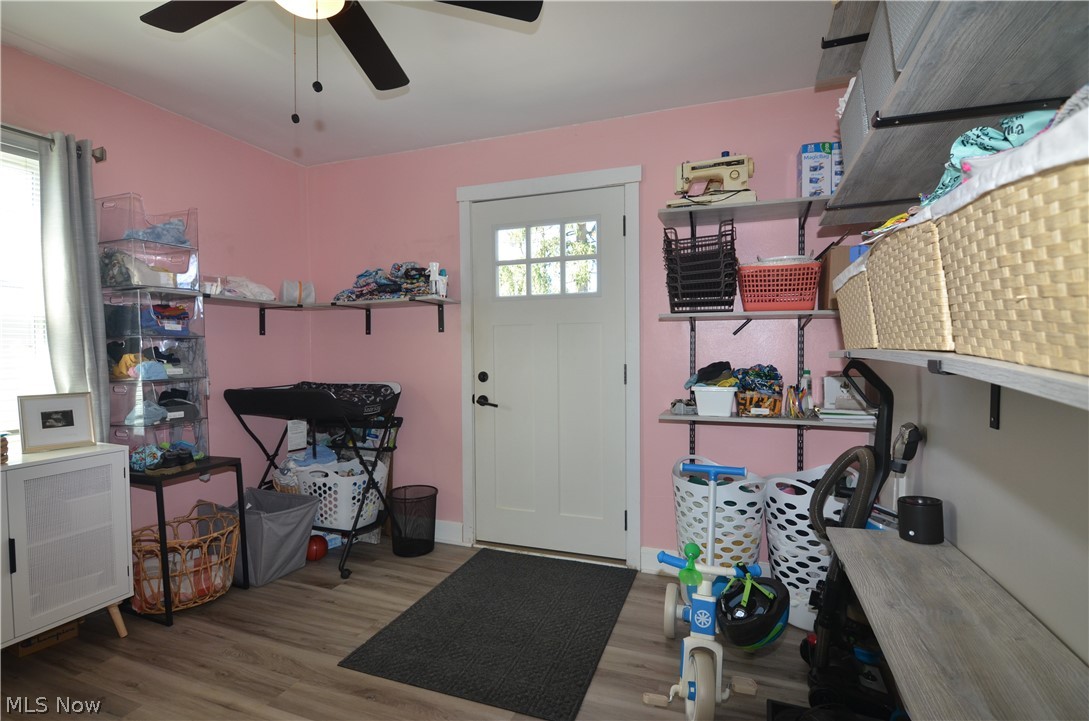 378 Taylor Road Mansfield, OH 44903 - Photo 25 of 48 Office featuring light hardwood / wood-style floors and ceiling fan
