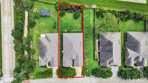 an aerial view of multiple house