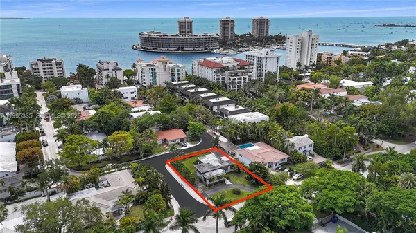an aerial view of multiple house