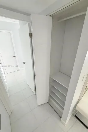 a view of a storage in a room