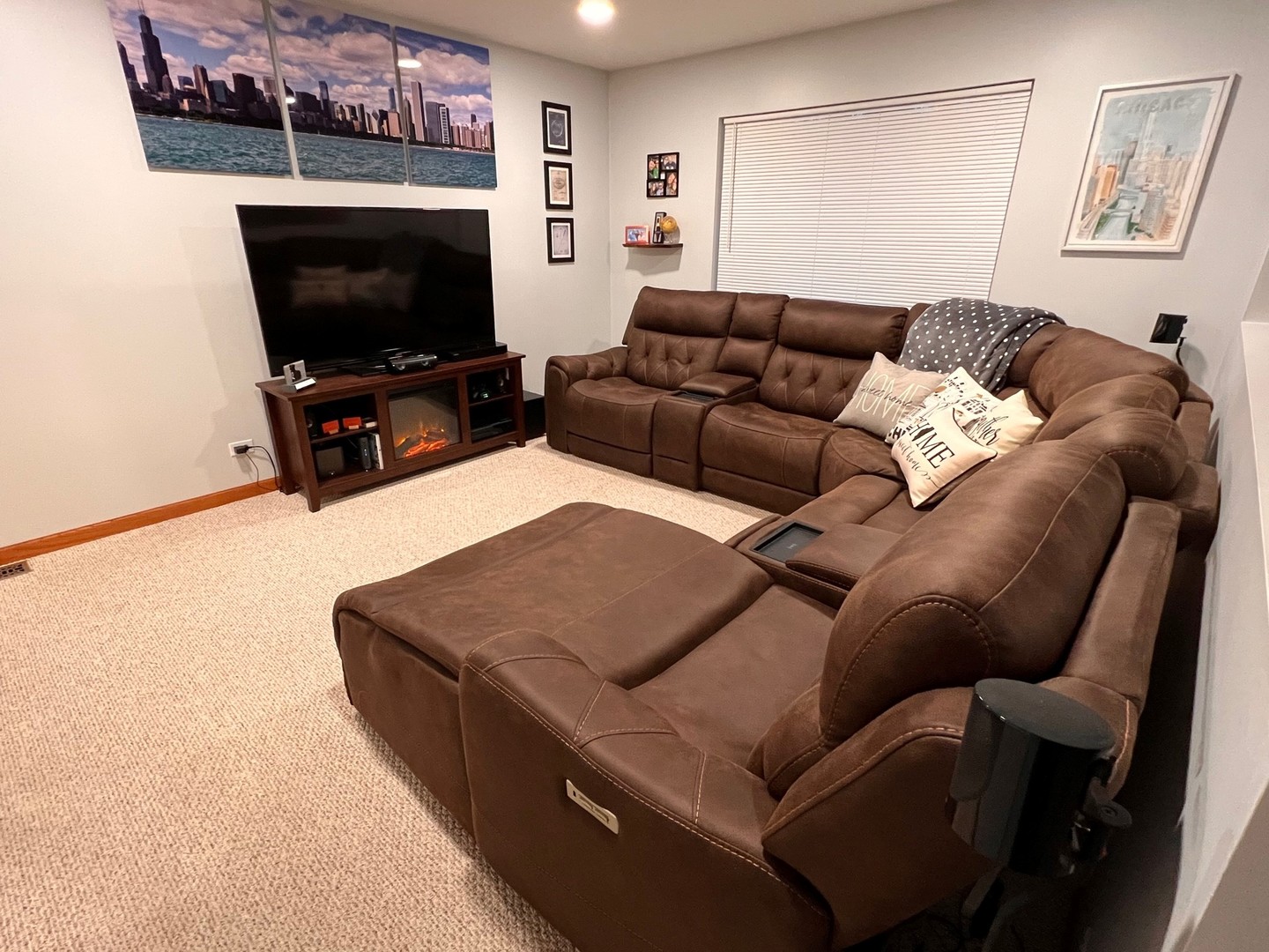 721 North Park Road Round Lake, IL 60073 - Photo 8 of 19 a living room with furniture and a flat screen tv
