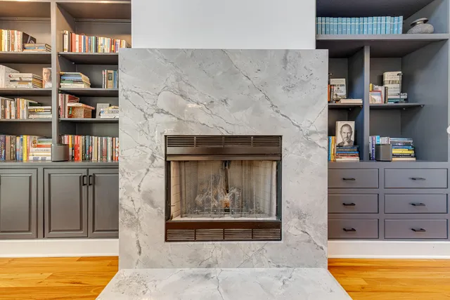 a kitchen with a sink and a window