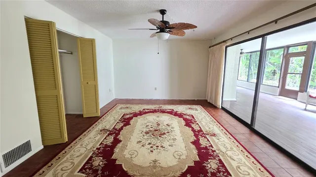 a view of a hallway with a window
