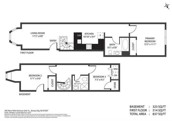 $2,950 | 295 New York Avenue, Unit 1L, Jersey City, NJ 07307