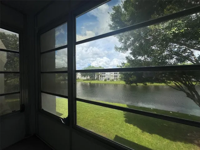 a view of lake from window