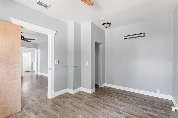 wooden floor in an empty room