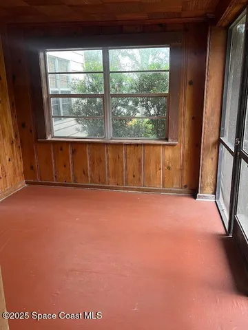 an empty room with a window