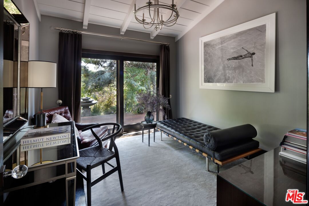 6464 Bryn Mawr Drive Los Angeles, CA 90068 - Photo 13 of 23 a view of a dining room with furniture window and outside view