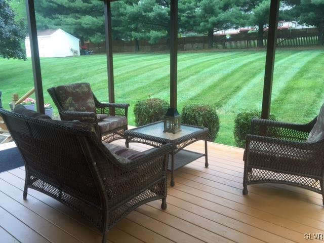 138 West Aluta Mill Road Nazareth, PA 18064 - Photo 12 of 13 a view of a patio with a table chairs and a backyard