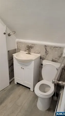 a view of an empty room with empty racks