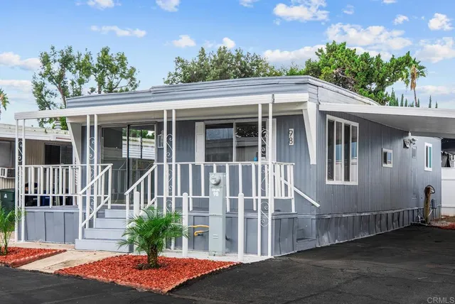a house view with a garden space