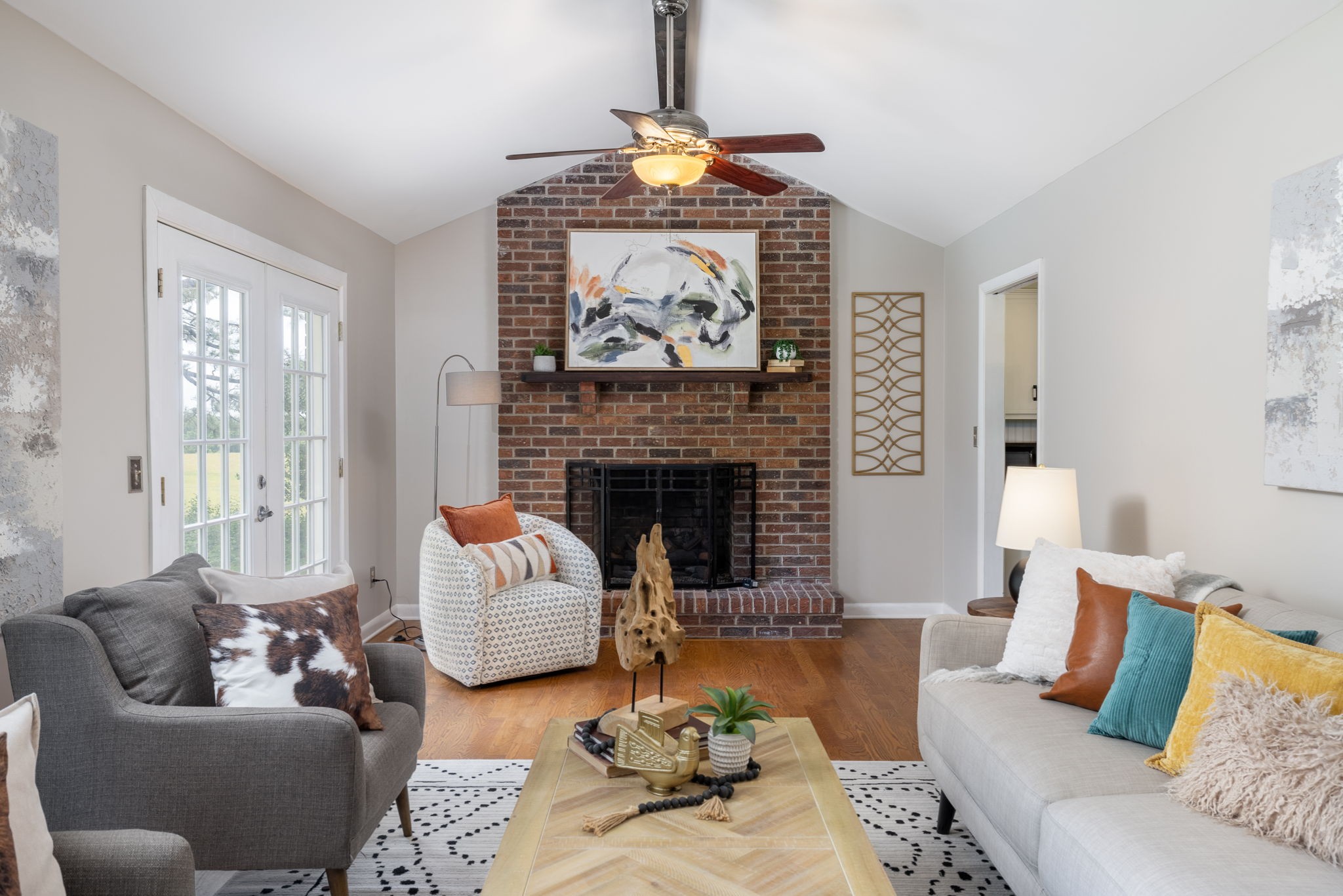 4203 Martins Chapel Road Springfield, TN 37172 - Photo 12 of 52 a living room with furniture and a fireplace