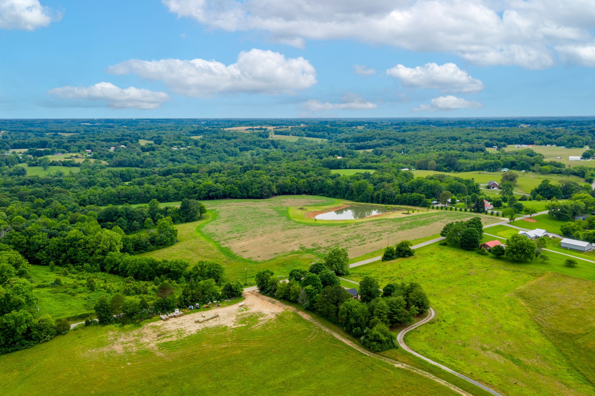 4203 Martins Chapel Road Springfield, TN 37172 - Photo 48 of 52 an aerial view of a houses with yard and green space