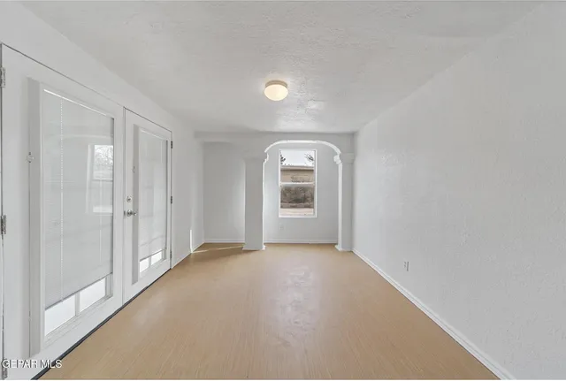 a view of a livingroom with a staircase